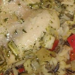 Juicy Crock Pot Garlic Chicken With Wild Rice