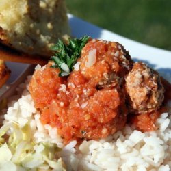 Chipotle Meatballs - El Naranjo Restaurant, Oaxaca, Mexico