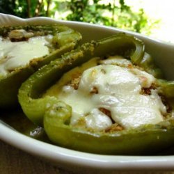 Roasted Pepper Halves With Bread Crumb Topping