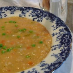 Split Pea Soup With Fresh Peas and Potatoes