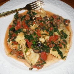 Greek-Style Beef and Cheese Ravioli