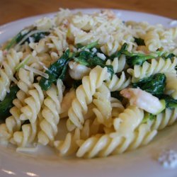 Shrimp, Leek and Spinach Pasta