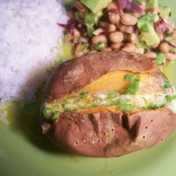 Roasted Japanese Sweet Potatoes With Scallion Butter