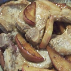 Sticky Maple Pork With Apples