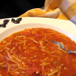 Vermicelli and Paprika Soup (Dweda Zaara)