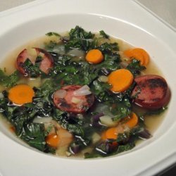 Skinny Portuguese Kale and Potato Soup (Caldo Verde)