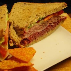 Ham on Rye Deli-Style Sandwich