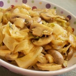 Green Cabbage and Mushrooms