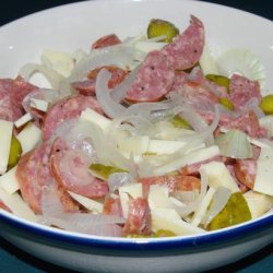 Wurst Salat (Pork Sausage and Cheese Salad)