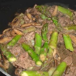 Black Pepper Beef and Asparagus Stir Fry