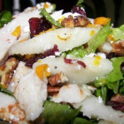 Sweet N Tangy Pear Salad With Chicken Strips