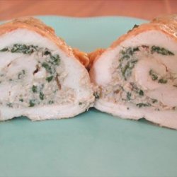 Chicken Breasts Stuffed With Spinach and Mushrooms