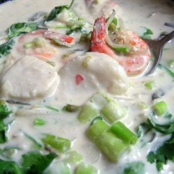 Thai Fish Fillets and Shrimp in Coconut Milk