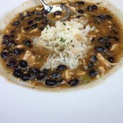 Spicy Black Bean and Chicken Soup