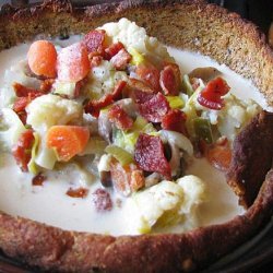 Bacon, Blue Cheese, Cauliflower Chowder