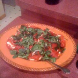 Tomato and Fresh Mozzarella Salad With Arugula & Peppers