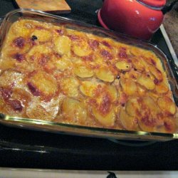 Easy Scalloped Potatoes With  Ham and Havarti - Reduced Fat