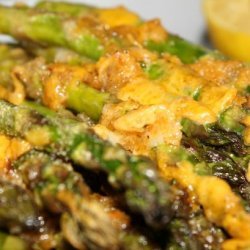 Lemon Roasted Asparagus Gratin