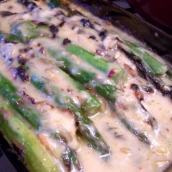 Spicy and Sweet Cheesy Asparagus