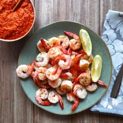 Roasted Shrimp With Romesco Sauce