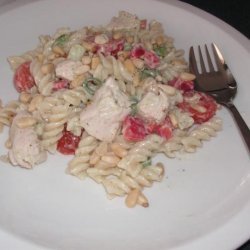 Pasta with Pesto and Poached Chicken