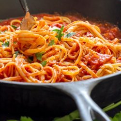 Shrimp and Mushroom Fettuccine