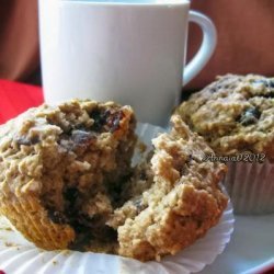 Oatmeal Cherry Applesauce Muffins