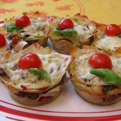 Lasagna Cupcakes With Pesto