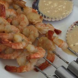 Prawn and Scallop Kebabs with Wasabi Dipping Sauce