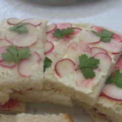 Radish, Parsley and Lemon Butter Tea Sandwiches