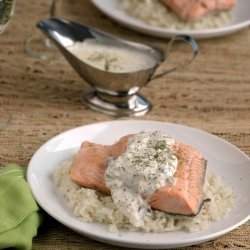 Poached Salmon with Caper Sauce