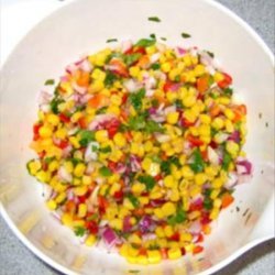 Sweetcorn and Red Pepper Salsa/Garnish