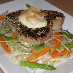 Teriyaki Tuna With Wasabi Mayonnaise and Pickled Ginger