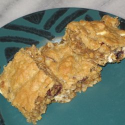 Chewy Cherry Vanilla Oatmeal Cookie Bars