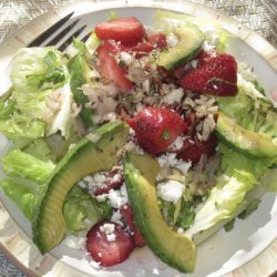 Herbed Romaine Salad With Strawberries and Feta