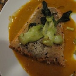 Roast Salmon With Thai Red Curry and Bok Choy