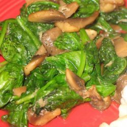 Sauteed Spinach, Garlic, and Mushrooms