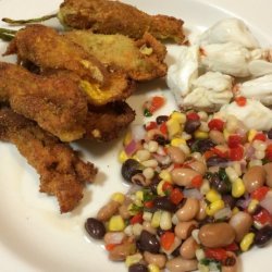 Squash Blossoms Stuffed With Goat Cheese