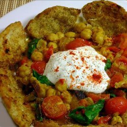 Chickpea Stew With Crispy Pita Wedges