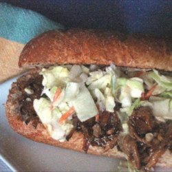 Shredded BBQ Pork & Cole Slaw Sandwiches