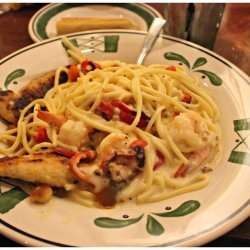 Chicken and Shrimp Carbonara