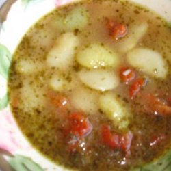 Butter Bean, Sun-Dried Tomato & Pesto Soup