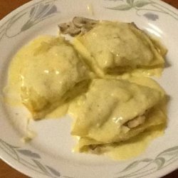 Mushroom Crepes With Cream Sauce