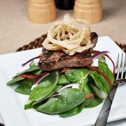 Spinach 'n' Steak Salad with Chipotle Honey Mustard