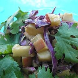 Purple Apple Slaw with Peanut Butter Dressing