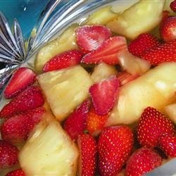 Lime Fruit Salad in a Mold