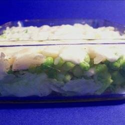 Layered Baby Pea Salad