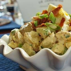 English Pub Potato Salad With Cucumber and Bacon