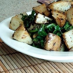 Roasted Potatoes with Greens