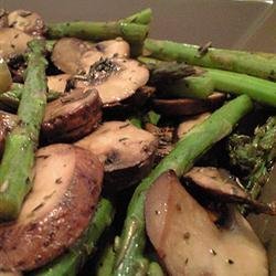 Roasted Asparagus and Mushrooms